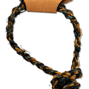 Yellow and Blue Rustic Hemp Bracelet hand-braided with eco-friendly hemp cord