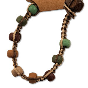 Shop our Earth Tone Beaded Hemp Bracelet featuring reversible macramé cord and earthy beads. A perfect nature-inspired accessory for casual or gifting wear.