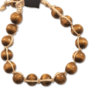 Wooden Beads and Hemp Bracelet with polished brown wooden beads on natural hemp cord – Capstone Hemp