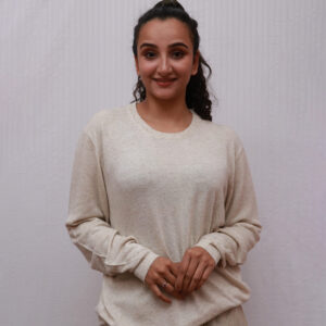 Sustainable round neck hemp tee made from natural hemp knit fabric